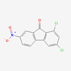 molecular formula C13H5Cl2NO3 B13998990 1,3-Dichloro-7-nitrofluoren-9-one CAS No. 93186-53-9