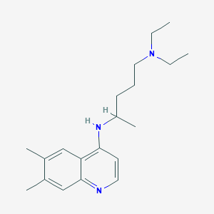 molecular formula C20H31N3 B13999004 N~4~-(6,7-Dimethylquinolin-4-yl)-N~1~,N~1~-diethylpentane-1,4-diamine CAS No. 85438-23-9