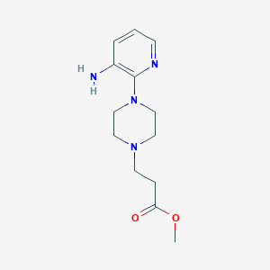 molecular formula C13H20N4O2 B1399901 Methyl 3-[4-(3-aminopyridin-2-yl)piperazin-1-yl]propanoate CAS No. 1406972-85-7