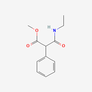 molecular formula C12H15NO3 B13999141 Benzeneacetic acid, a-[(ethylamino)carbonyl]-, methylester CAS No. 5449-17-2