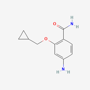 molecular formula C11H14N2O2 B1399915 4-Amino-2-(cyclopropylmethoxy)benzamide CAS No. 1343847-18-6