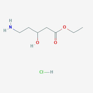 molecular formula C7H16ClNO3 B13999186 Ethyl 5-amino-3-hydroxypentanoate;hydrochloride 