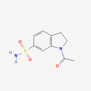 molecular formula C10H12N2O3S B1399920 1-Acetyl-2,3-dihydro-1H-indole-6-sulfonic acid amide CAS No. 16664-98-5