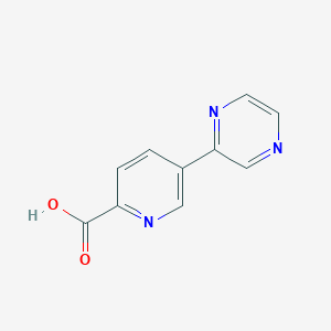 molecular formula C10H7N3O2 B1399925 5-(Pyrazin-2-yl)pyridine-2-carboxylic acid CAS No. 1340504-76-8