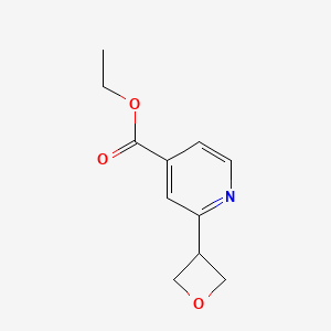 molecular formula C11H13NO3 B13999329 Ethyl 2-(oxetan-3-yl)isonicotinate 