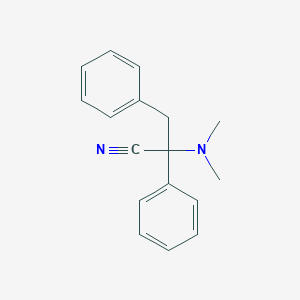 molecular formula C17H18N2 B13999408 2-(Dimethylamino)-2,3-diphenylpropanenitrile CAS No. 3699-28-3