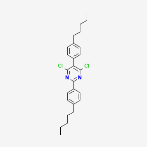 molecular formula C26H30Cl2N2 B13999412 4,6-Dichloro-2,5-di(4-pentylphenyl)pyrimidine 