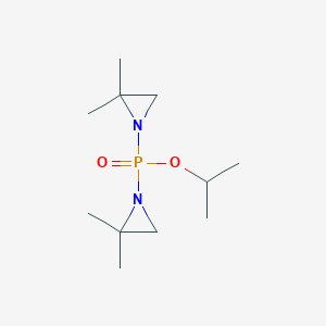 molecular formula C11H23N2O2P B13999425 Propan-2-yl bis[(2,2-dimethylaziridin-1-yl)]phosphinate CAS No. 57943-56-3