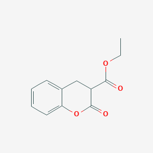 molecular formula C12H12O4 B13999429 Ethyl 2-oxo-3,4-dihydro-2H-1-benzopyran-3-carboxylate CAS No. 720-72-9