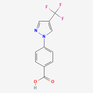 molecular formula C11H7F3N2O2 B1399945 4-[4-(trifluoromethyl)-1H-pyrazol-1-yl]benzoic acid CAS No. 1495970-13-2