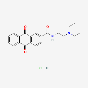 molecular formula C21H23ClN2O3 B13999474 N-(2-(Diethylamino)ethyl)-9,10-dihydro-9,10-dioxo-2-anthracenecarboxamide monohydrochloride CAS No. 81086-02-4