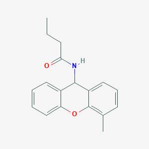 molecular formula C18H19NO2 B13999477 N-(4-methyl-9H-xanthen-9-yl)butanamide CAS No. 7473-48-5