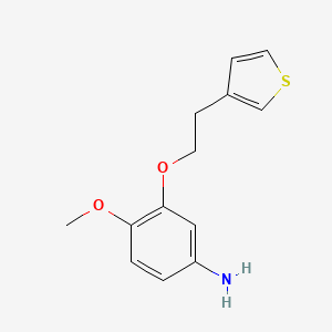 4-Methoxy-3-[2-(thiophen-3-yl)ethoxy]aniline