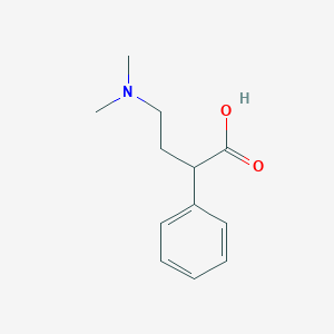 molecular formula C12H17NO2 B13999505 4-(Dimethylamino)-2-phenylbutanoic acid CAS No. 7468-02-2
