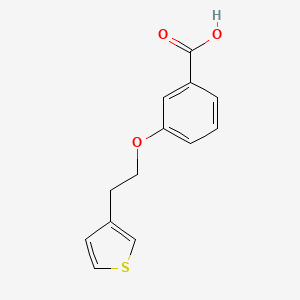 molecular formula C13H12O3S B1399953 3-[2-(Thiophen-3-yl)ethoxy]benzoic acid CAS No. 1406994-22-6
