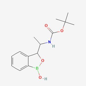 molecular formula C14H20BNO4 B13999538 tert-Butyl (1-(1-hydroxy-1,3-dihydrobenzo[c][1,2]oxaborol-3-yl)ethyl)carbamate 