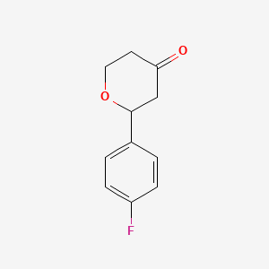 2-(4-fluorophenyl)dihydro-2H-pyran-4(3H)-one