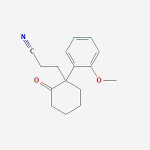 molecular formula C16H19NO2 B13999610 3-[1-(2-Methoxyphenyl)-2-oxocyclohexyl]propanenitrile CAS No. 2702-83-2
