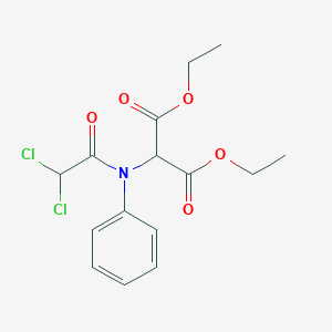 molecular formula C15H17Cl2NO5 B13999645 Diethyl 2-[(2,2-dichloroacetyl)-phenyl-amino]propanedioate CAS No. 13277-53-7
