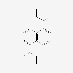 molecular formula C20H28 B13999677 1,5-Di(pentan-3-yl)naphthalene CAS No. 19990-01-3