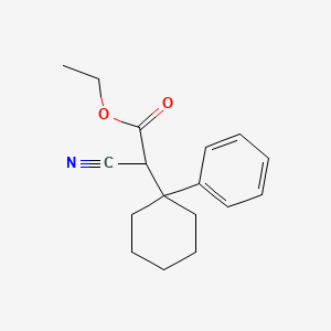 molecular formula C17H21NO2 B13999681 Ethyl 2-cyano-2-(1-phenylcyclohexyl)acetate CAS No. 25593-96-8