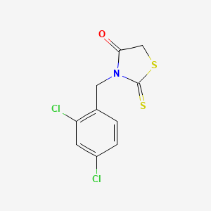 molecular formula C10H7Cl2NOS2 B13999796 3-(2,4-Dichlorobenzyl)-2-thioxo-1,3-thiazolidin-4-one CAS No. 6322-66-3