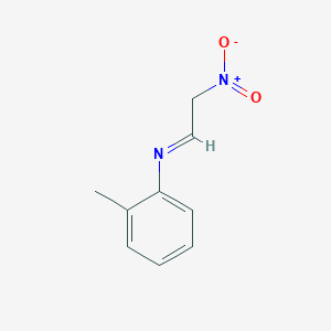 molecular formula C9H10N2O2 B13999824 Benzenamine,2-methyl-n-(2-nitroethylidene)- CAS No. 5443-74-3
