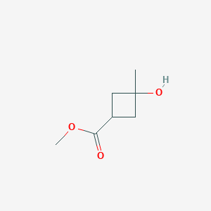 molecular formula C7H12O3 B13999838 Methyl 3-hydroxy-3-methylcyclobutanecarboxylate 