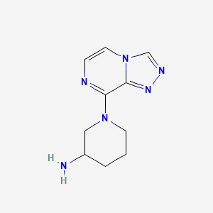 molecular formula C10H14N6 B1399985 1-([1,2,4]Triazolo[4,3-a]pyrazin-8-yl)piperidin-3-amine CAS No. 1344005-75-9