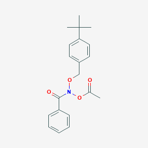 molecular formula C20H23NO4 B139999 N-(Acetyloxy)-N-((4-(1,1-dimethylethyl)phenyl)methoxy)benzamide CAS No. 139259-93-1