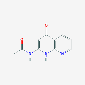 molecular formula C10H9N3O2 B13999938 N-(4-oxo-1H-1,8-naphthyridin-2-yl)acetamide CAS No. 6959-01-9