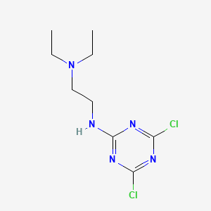 molecular formula C9H15Cl2N5 B13999986 N-(4,6-dichloro-1,3,5-triazin-2-yl)-N',N'-diethylethane-1,2-diamine CAS No. 53215-36-4