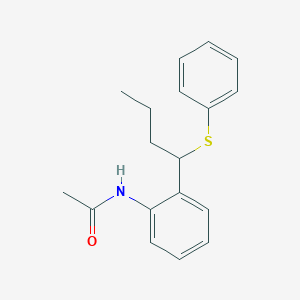 molecular formula C18H21NOS B13999993 N-{2-[1-(Phenylsulfanyl)butyl]phenyl}acetamide CAS No. 64872-85-1