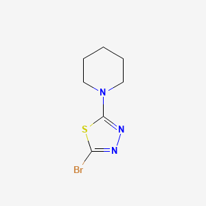 B1400006 1-(5-Bromo-1,3,4-thiadiazol-2-yl)piperidine CAS No. 1357147-48-8