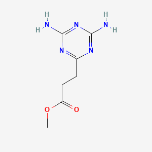 molecular formula C7H11N5O2 B14000113 Methyl 3-(4,6-diamino-1,3,5-triazin-2-yl)propanoate CAS No. 86241-64-7