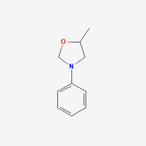 molecular formula C10H13NO B14000125 5-Methyl-3-phenyl-1,3-oxazolidine CAS No. 73861-82-2