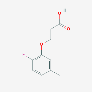 molecular formula C10H11FO3 B1400018 3-(2-氟-5-甲基苯氧基)丙酸 CAS No. 942195-98-4