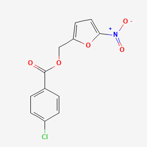 molecular formula C12H8ClNO5 B14000201 (5-Nitrofuran-2-yl)methyl 4-chlorobenzoate CAS No. 25294-78-4