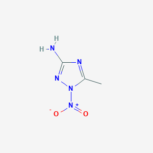 molecular formula C3H5N5O2 B14000246 5-Methyl-1-nitro-1,2,4-triazol-3-amine CAS No. 42216-41-1