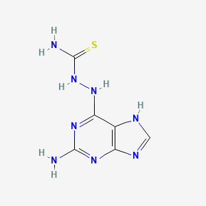 molecular formula C6H8N8S B14000296 [(2-amino-7H-purin-6-yl)amino]thiourea CAS No. 25732-32-5