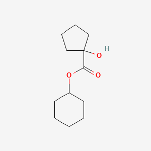 molecular formula C12H20O3 B14000339 Cyclohexyl 1-hydroxycyclopentane-1-carboxylate CAS No. 6946-43-6