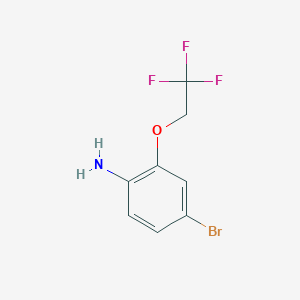 molecular formula C8H7BrF3NO B1400034 4-Bromo-2-(2,2,2-trifluoroethoxy)aniline CAS No. 1496808-60-6