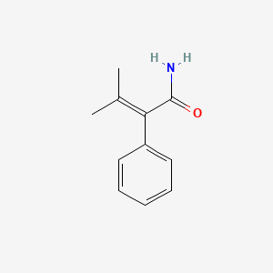 molecular formula C11H13NO B14000366 3-Methyl-2-phenylbut-2-enamide CAS No. 7465-12-5