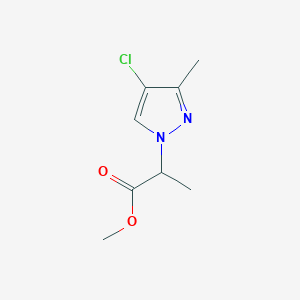 molecular formula C8H11ClN2O2 B1400040 Methyl 2-(4-chloro-3-methyl-1H-pyrazol-1-yl)propanoate CAS No. 1339583-44-6