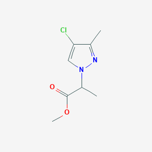 Methyl 2-(4-chloro-3-methyl-1H-pyrazol-1-yl)propanoate