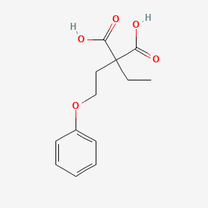 molecular formula C13H16O5 B14000417 Ethyl(2-phenoxyethyl)propanedioic acid CAS No. 5449-64-9