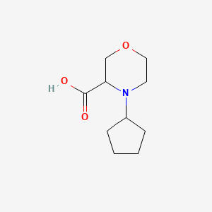 molecular formula C10H17NO3 B1400046 4-Cyclopentylmorpholine-3-carboxylic acid CAS No. 1316219-11-0
