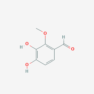 molecular formula C8H8O4 B14000473 Benzaldehyde, 3,4-dihydroxy-2-methoxy- CAS No. 24006-29-9