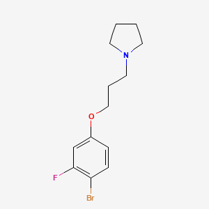 molecular formula C13H17BrFNO B1400048 1-[3-(4-Bromo-3-fluorophenoxy)propyl]pyrrolidine CAS No. 1489587-36-1