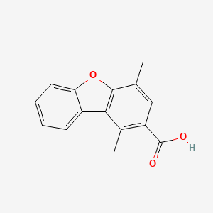 molecular formula C15H12O3 B14000509 1,4-Dimethyldibenzo[b,d]furan-2-carboxylic acid CAS No. 23002-99-5